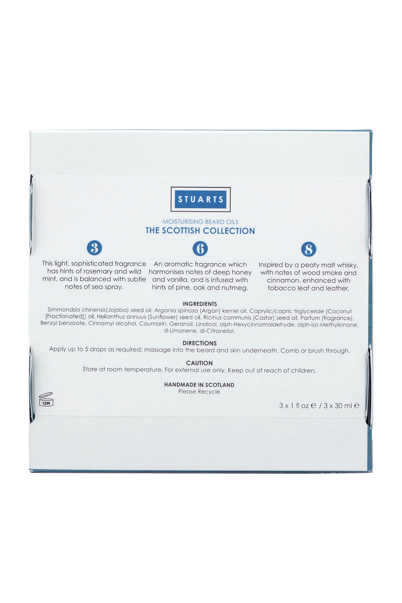 The 'Scottish Collection' Beard Oil Triple Pack