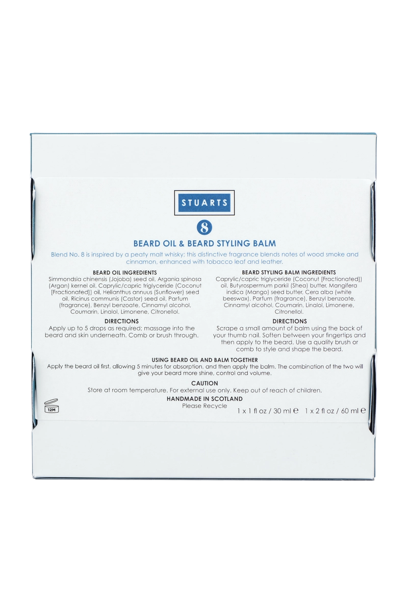 Beard Oil & Beard Balm No. 8 Twin Pack